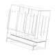 thumbnail image 2 of Caja organizadora de acrílico para dispensador de paquetes de refuerzo, almacenamiento de tarjetas coleccionables de escritorio, transparente Base transparente, 2 of 7