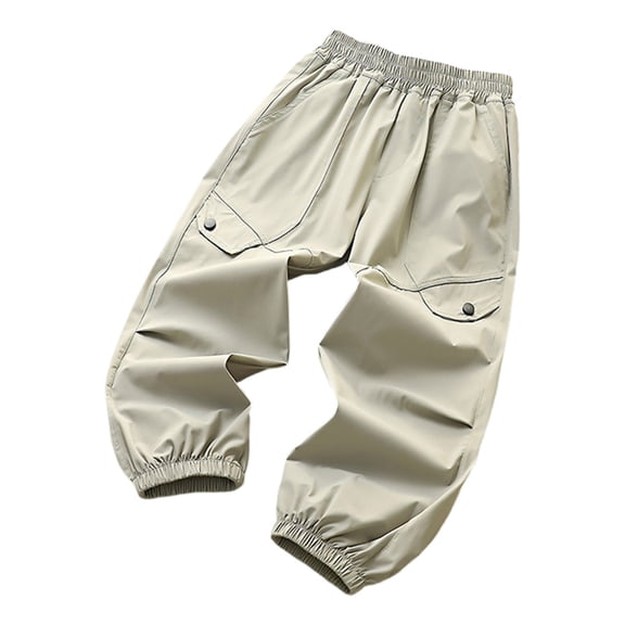 Npasoilc Summer Harem Pants for Teenage Elastic Waist Ankle Binding Trousers Lightweight Breathbale Baggy Pants Casual Loose Sports Pants