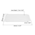 thumbnail image 2 of Uxcell 15x10" Fast Food Tray, Plastic Reusable Multi-Purpose Rectangle Serving Tray White, 2 of 5