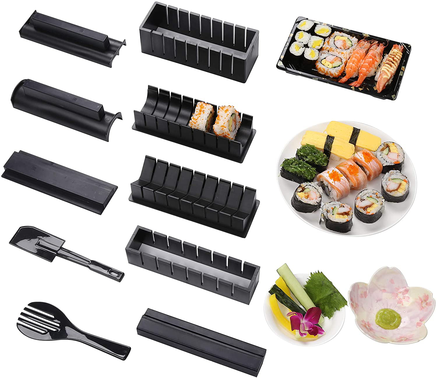 Sushi Maker Kit 10 pcs Complete Sushi Making Kit DIY Sushi Set For Beginners Easy Sushi Maker Easy and Fun Also as a gift