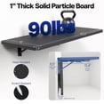 thumbnail image 5 of VIVO Black Wall Mounted Folding 43 inch Workbench with Adjustable Brackets, 5 of 8