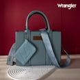 thumbnail image 3 of Wrangler Purse Medium Tote Bags for Women with Card Holder Wallet Designer Satchel Top-handle Handbags, Classic-Jean, 3 of 7