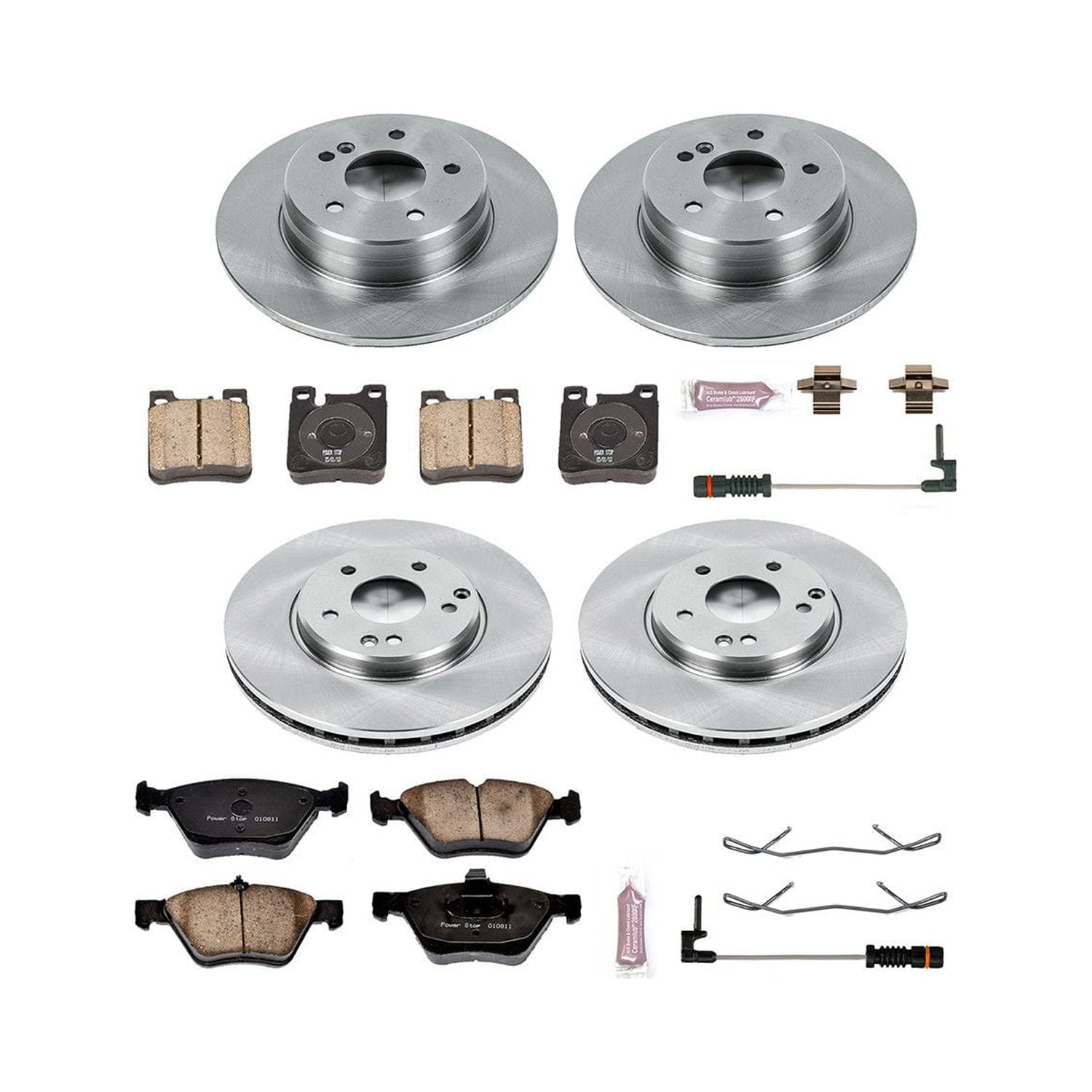 Power Stop Front and Rear Stock Replacement Brake Pad and Rotor Kit KOE2785