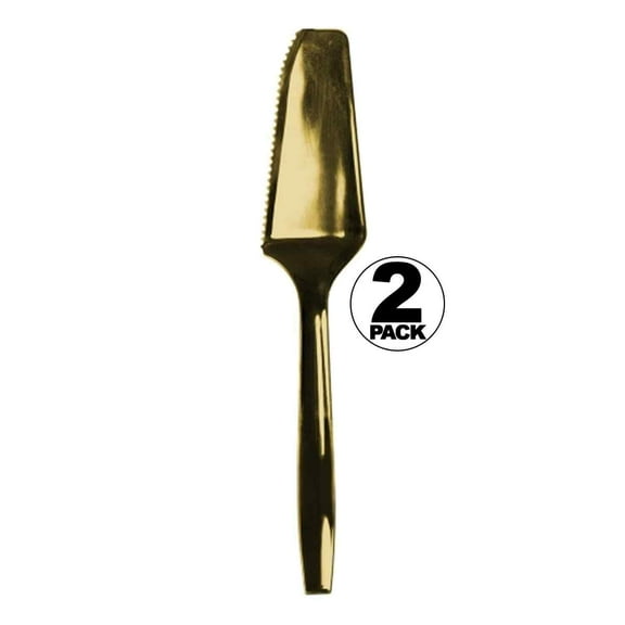 Heavy Weight 9" Gold Polished Cake Server Set of 2 (10 Pack)