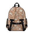 thumbnail image 3 of Hedgehog and Mushroom Brown Pattern Cute School Backpack Bag for School with Padded Back and Adjustable Shoulder Straps 15.25"x11.5"x5.25", 3 of 5