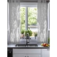 thumbnail image 2 of White Dandelion Sheer Curtains 39 Inch Length 2 Panels Set for Living Room/Bedroom, Spring Plants Flowers Vintage Gray Kitchen Curtains Grommet Semi-Sheer Curtains Window Treatments 27.5"x39"x2, 2 of 7