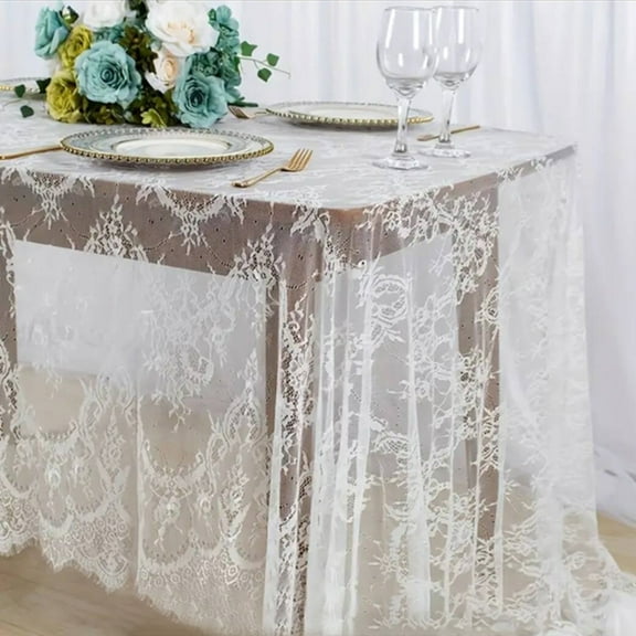 QUTETN Rectangular Lace Tablecloth Vintage Table Cloth Wedding Kitchen Dining Coffee Table Cover Jacquard Xmas Birthday Party Decor