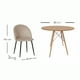 thumbnail image 2 of Ilios Innova | Comedor Roslo 4s Set de Mesa Redonda Café y 4 Sillas de Terciopelo Beige, Estilo Nórdico Moderno Minimalista para Espacios Pequeños, 2 of 9