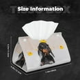 thumbnail image 6 of Lsque Dachshund Sitting in Bathtub Printed Long Tissue Box Cover Holder, Facial Paper Organizer Dispenser,Triangle with Bottom Belt, PVC Leather Decorative Organizer, 6 of 9
