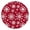 Round Snowflakes-46, variant on Christmas Dining Round Tablecloth with Stretchable Edge, 44 Inch Circular Fit Decorated with a Jolly Snowflake and Holiday Print