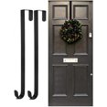 thumbnail image 1 of Wreath Hanger Door Hook For Christmas Door, 2pcs Metal Wreath Holder, Wreath Hook For Front Door, Christmas Wreath Hook Above The Door Hook Holder, Wr, 1 of 4