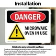 thumbnail image 3 of (2 Pack) Microwave Oven In Use OSHA Danger Sign 24 Inch X 18 Inch Vinyl Label Decal Sticker Weather Resistant, UV Protected for Workplace, Business, and Construction Site, Made in the, 3 of 7