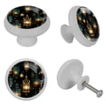 thumbnail image 4 of Ramadan Lantern Fluorescent Drawer Pulls with Screws - Round 4-Pack, Glow-in-the-Dark Knobs for Cabinets, Wardrobes, and Dressers - Dresser and Kitchen Hardware, 4 of 6