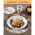 thumbnail image 3 of 13 Inch Round Placemats Set of 6, Orange Pumpkin Fall Non Slip Heat Insulation PP Table Mats, Sunflower Thanksgiving Botanical Leaves Washable Place Mats for Kitchen Dining Party Table Decor, 3 of 7