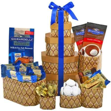 Alder Creek Gift Baskets Ghirardelli Chocolate Tower 10 Pc