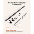 thumbnail image 4 of KFFKFF Wall Mounted Stair Handrail, 4ft Pipe Staircase Railing, Black Galvanized Aluminum, 1.26 inch Diameter, Indoor & Outdoor Use, Industrial Hand Rail for Steps, Safety Baluster, 4 of 9