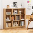thumbnail image 4 of Neatifyes 10-Cube Bookshelf, 47.5”L Floor Bookcase with 2 Anti-Tipping Kits, Freestanding Storage Organizer, 4-Tier Display Shelf for Home, Office & Dorms (Natural, 10-Cube), 4 of 9