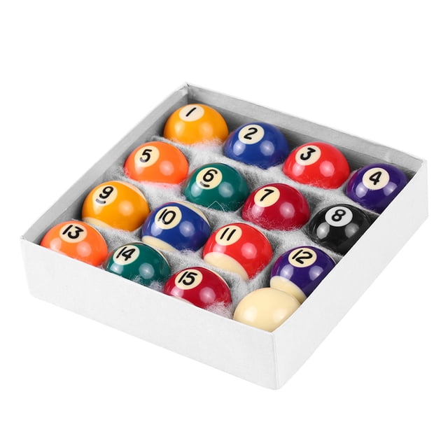 JUEGO DE BOLAS DE MESA DE BILLAR Para Niños de 25 mm y 38 mm de resina, 16 Bolas Con Redondez, Fácil Golpe para Salas de Juegos, Bares, Partidos Deportivos