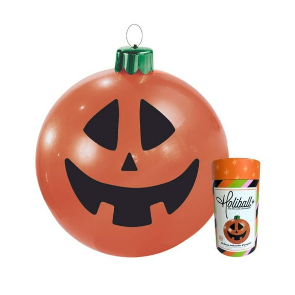 Holiball The Inflatable Ornament - Medium - Pumpkin - Indoor and Outdoor Use