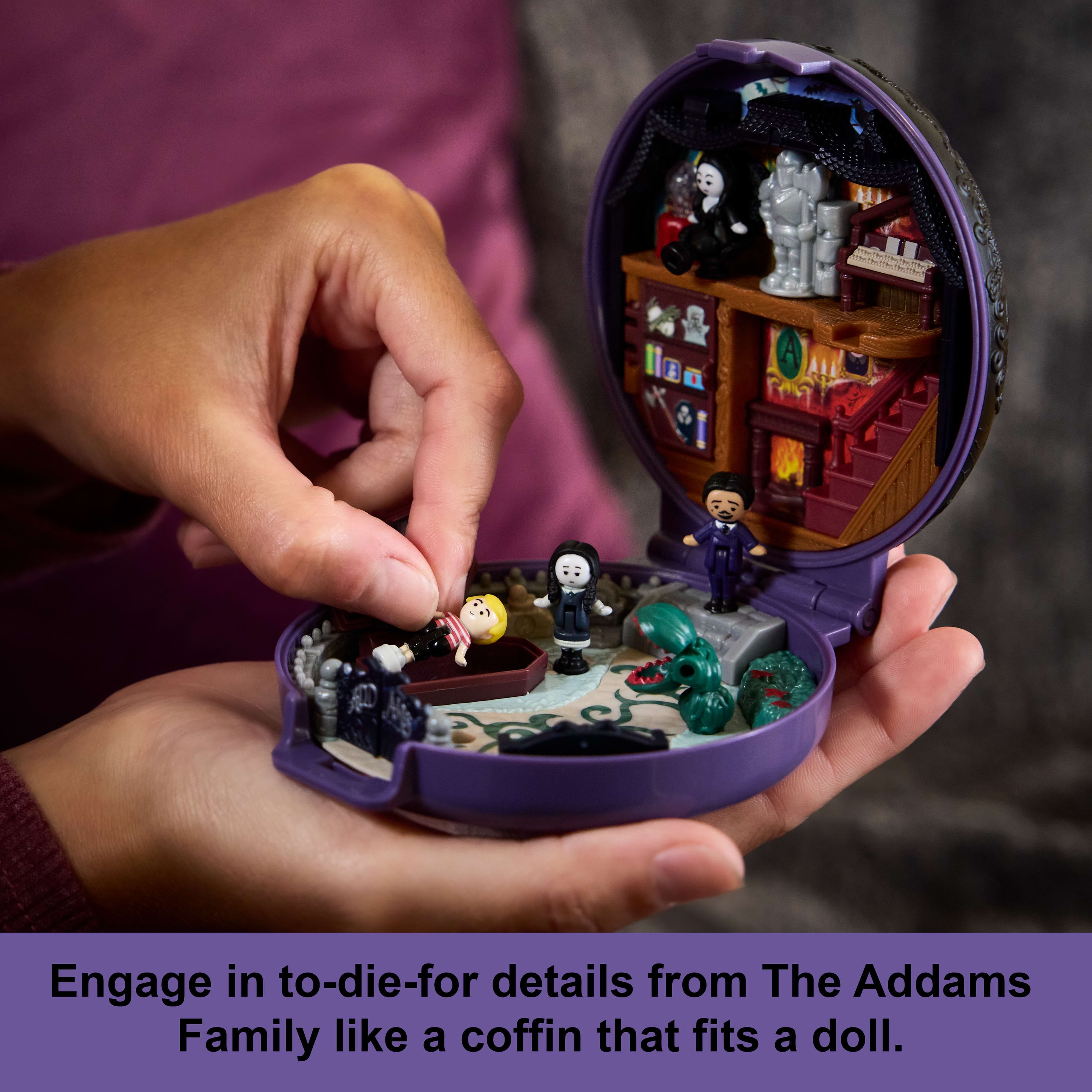 Free Shipping! Polly Pocket The Addams Family Collector Playset
