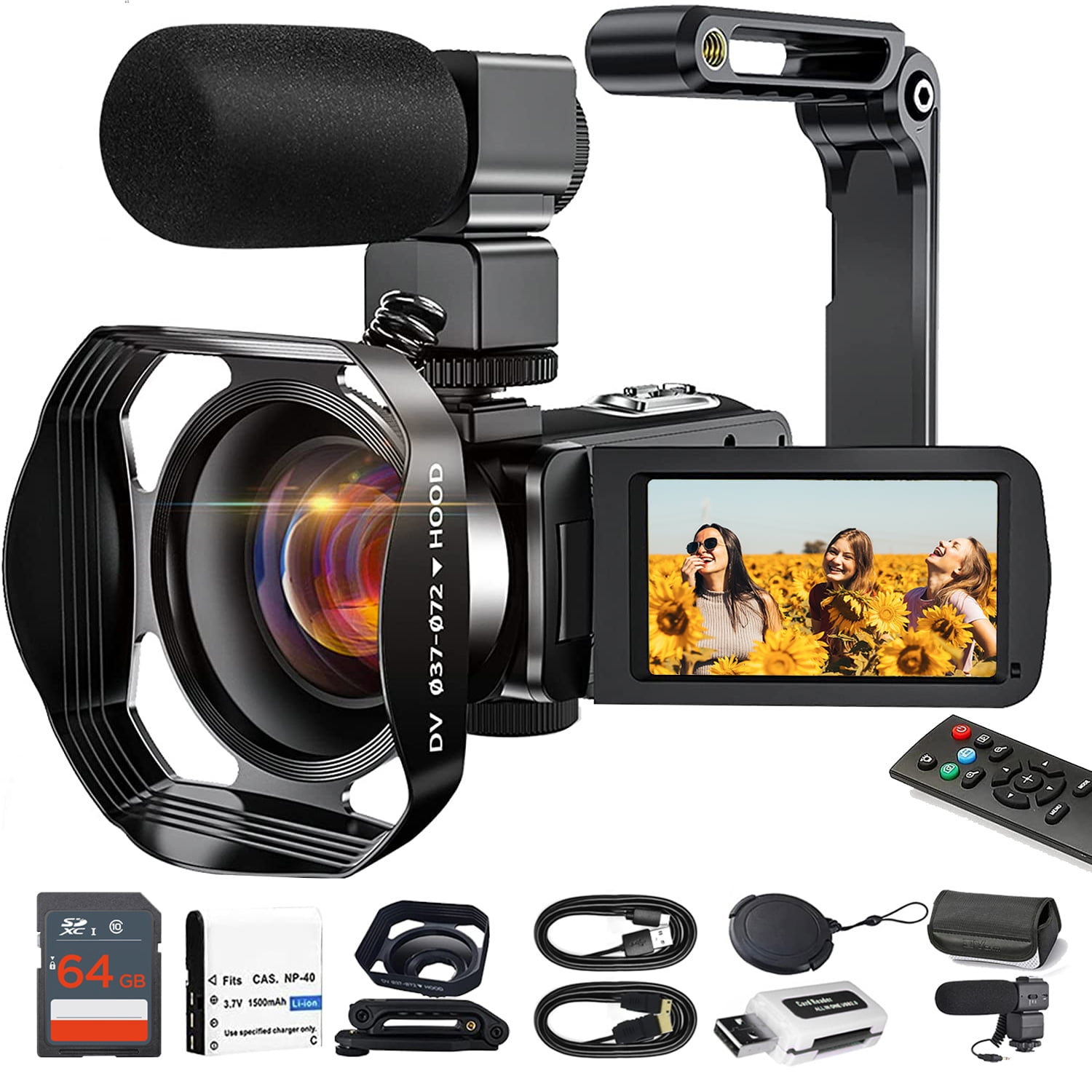 Acuvar 4K Video Camera Camcorder 48MP Auto Focus Vlogging Camera for YouTube 60FPS 18X Zoom