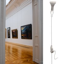 Baluue Frame Hanging Wire Kit Professional Picture Hanging System Silver 10Pcs