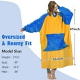 thumbnail image 5 of Catalonia Oversized Blanket Hoodie Sweatshirt, Fleece Pullover with Large Front Pocket, for Adults Men Women, Yellow/Blue, 5 of 7