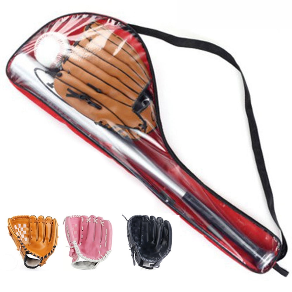 AREALER Baseball Balls Set Baseball Bat+Baseball+Baseball Gloves 25in Aluminum Alloy Baseball Bat 10.5in PVC Baseball Glove Baseball Kit for Youth Kids