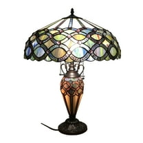 RADIANCE Goods Tiffany-Style 3 Light Double Lit Table Lamp 18" Shade