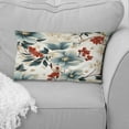 thumbnail image 4 of Designart "Zen Harmony in Red and White" Floral Printed Throw Pillow, 4 of 5