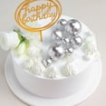 thumbnail image 2 of Efavormart 12 Pcs | Silver Faux Pearl Balls Cake Topper Picks, Foam Balloon Cupcake DIY Decor Supplies - Assorted Sizes, 2 of 5