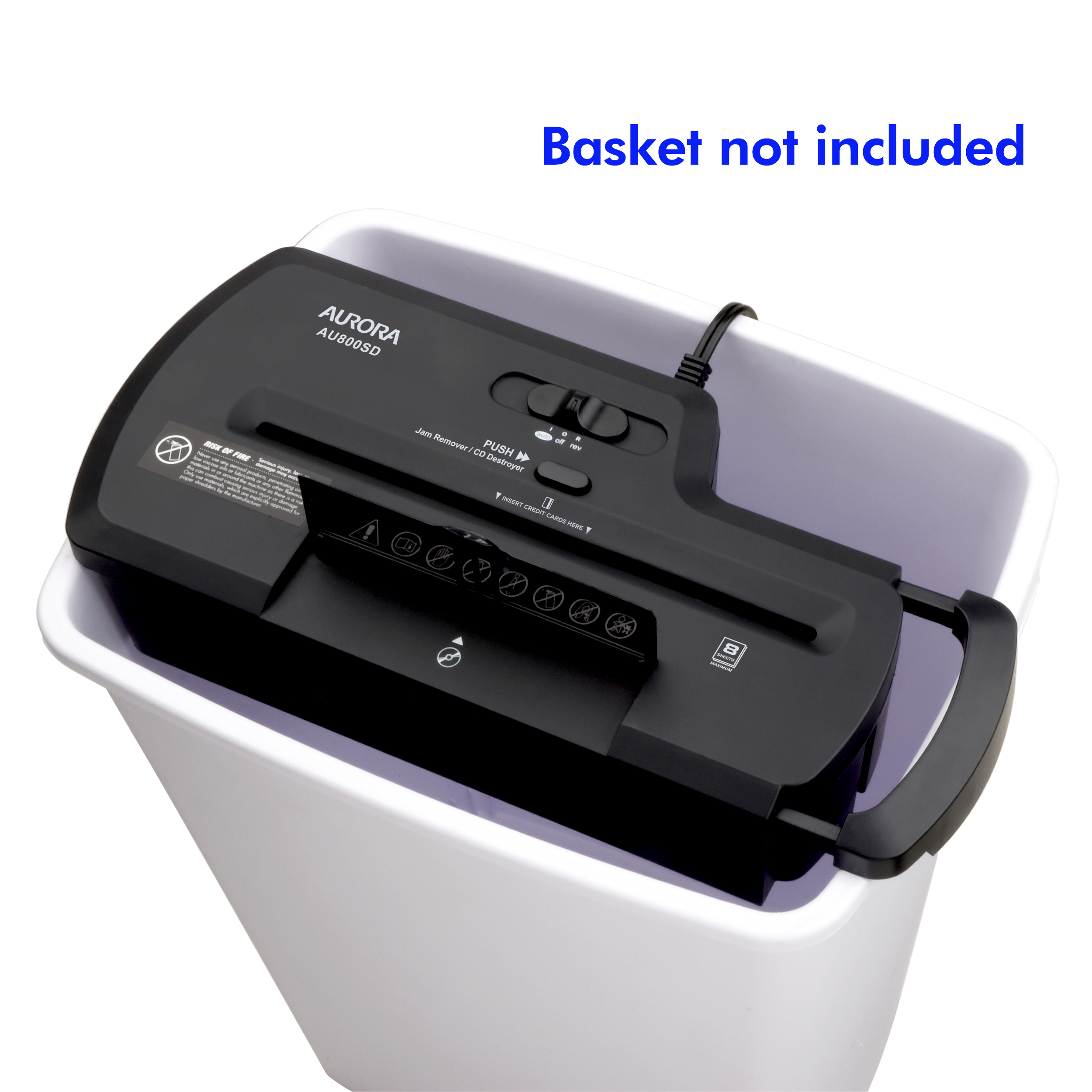 Aurora 8-Sheet Strip-Cut Paper Shredder with CD Destroyer photo 3