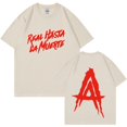 thumbnail image 1 of Camisetas estampadas Anuel AA Real Hasta la Muerte para hombres y mujeres, ropa de calle de Hip Hop, camisetas de rapero de moda, camisetas sueltas de algodón, 1 of 4
