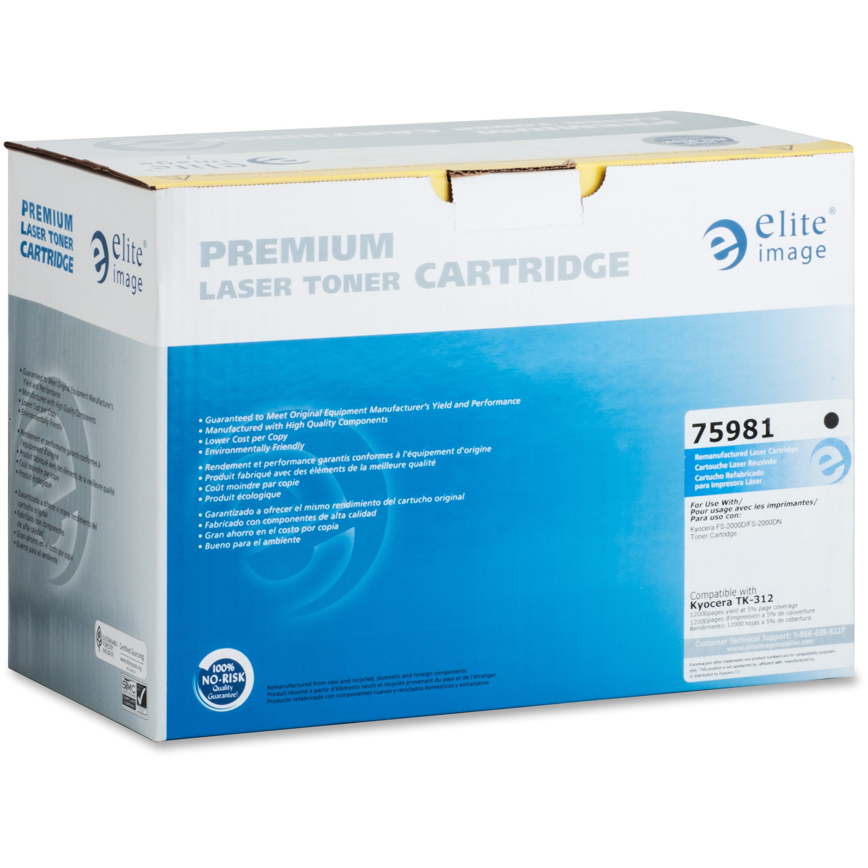 Elite Image, ELI75981, Remanufactured KYO TK312 Toner Cartridge, 1 Each