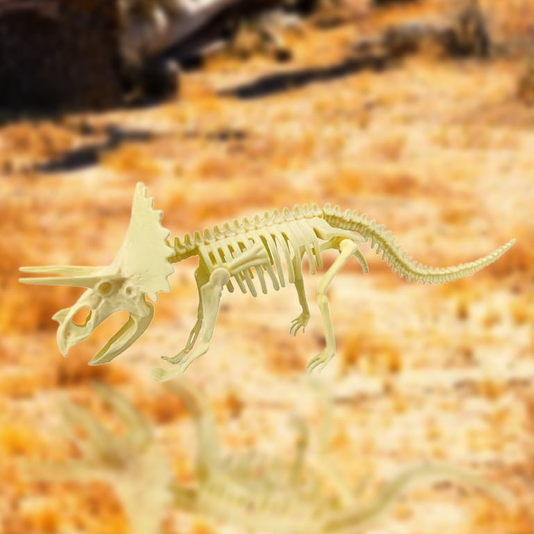 Zalati 12 Pezzi Di Scheletri Di Dinosauro Fossile - Giocattoli Educativi In Plastica, Assortiti (T-Rex, Triceratops, Stegosauro), Per Scavi E Decorazioni