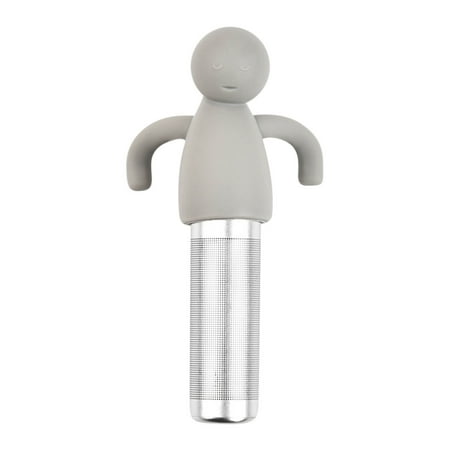 

Pompotops Stainless Steel Tea Infuser Human Shaped Tea Filter Tea Making Machine Hanging on Teapots Tea Glass Tea Making Machine Tea Filter Creative Tea Glass Gray
