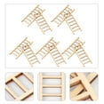 thumbnail image 6 of Eease 10pcs Wooden Ladder Funny Diy Craft Staircase Natural Stair Step for Landscape Decor, 6 of 10