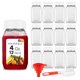 thumbnail image 1 of Minibotellas de 113 ml para mininevera, envases reutilizables para jugo con tapas blancas, botella pequeña para líquidos en la lonchera infantil, envase de plástico transparente vacío con tapas para, 1 of 6