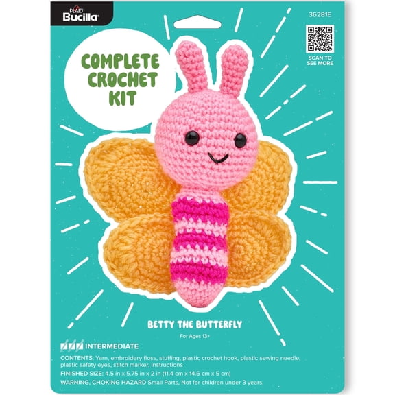 Bucilla Betty the Butterfly 5 in Amigurumi Crochet Kit