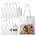 thumbnail image 1 of Sublimation Tote Bags Blanks 15 x 13 Inch Polyester Canvas Tote for DIY Crafting Heat fer Bag f, 1 of 5