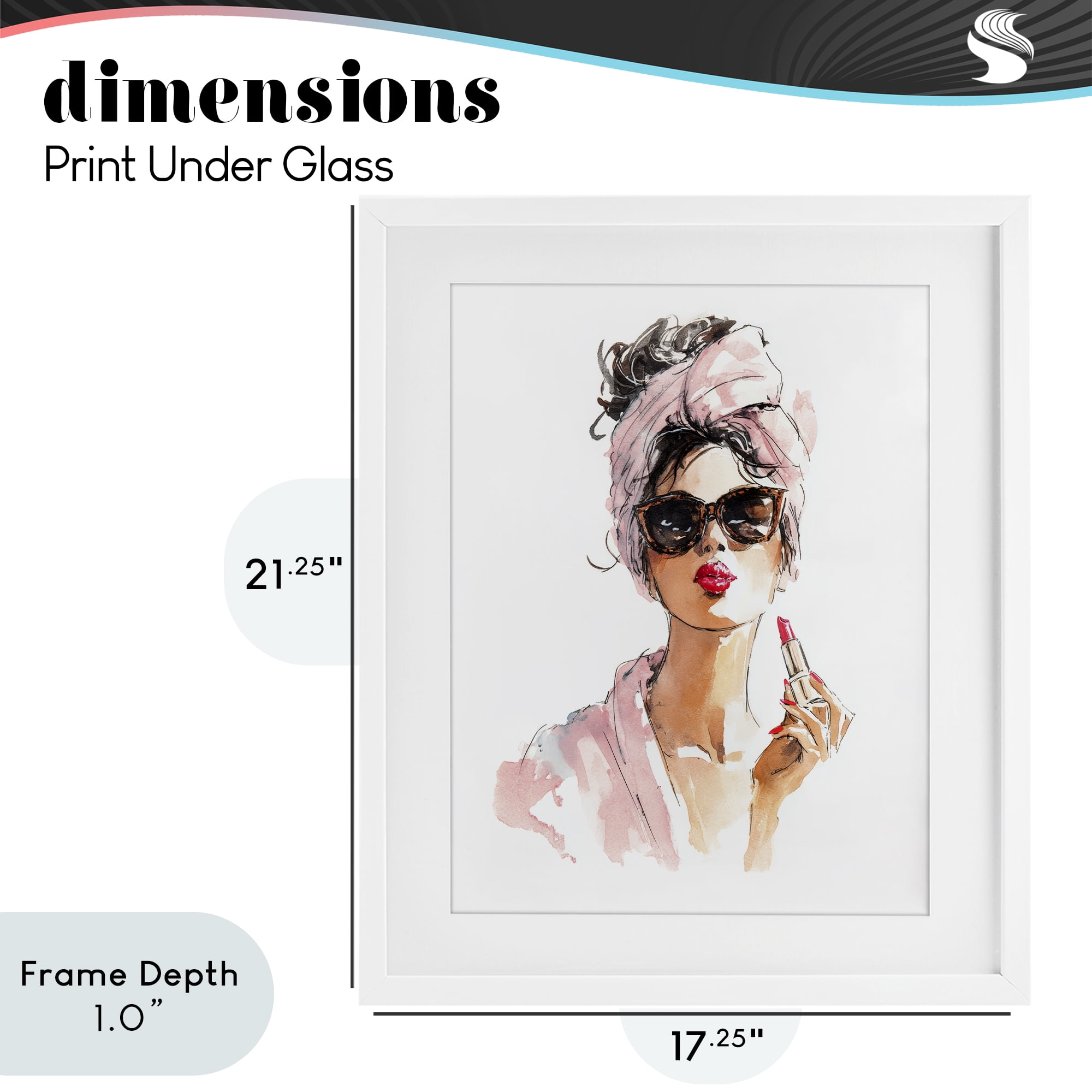 Stupell Industries Velour Secrets Lipstick White Framed Print Under Glass, design by Svetlana Aleynikova