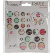 Daily Stories Decorative Brads 25/pkg-