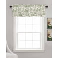 thumbnail image 3 of Sage Green Spring Floral Kitchen Valances for Windows Farmhouse Linen Window Valance Curtain for Living Room Window Treatment Retro Summer Botanical Farmhouse Valance Rod Pocket Topper, 42 x 12 Inch, 3 of 6