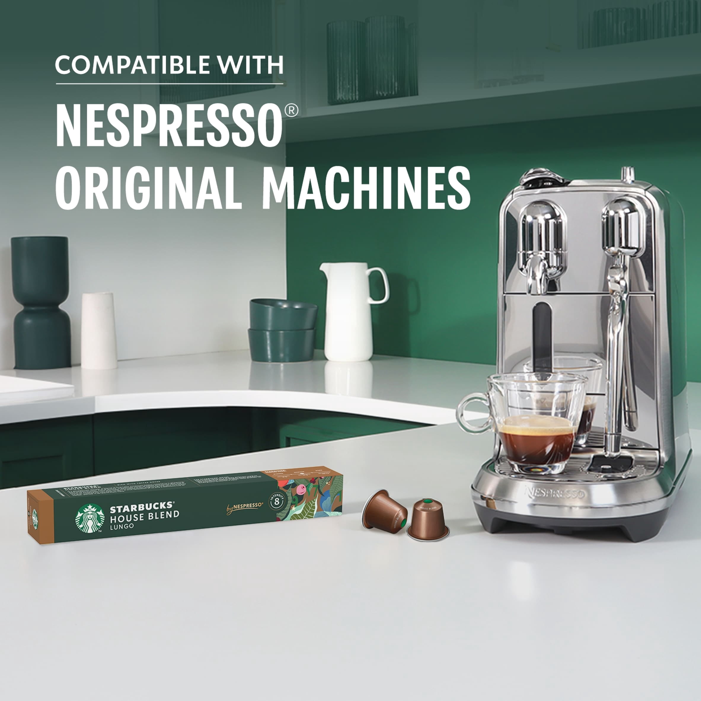 Starbucks by Nespresso House Blend Lungo Coffee Pods x10 57g, Imported from Britain