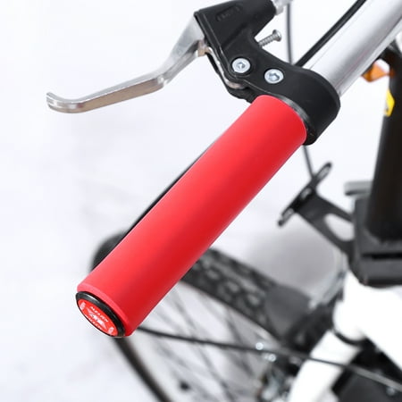 - 1 Pair Super Light Handlebar Grip Anti-skid Shock Proof Silica Gel Grip With End Plugs For Bike,Handlebar Grip, Bike Handle Cover
