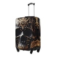 thumbnail image 2 of Daiia Gold Pattern Black Skull Luggage Cover, Thickened Washable Travel Luggage Covers, Elastic Unique Baggage Covers for 18-20 inch Luggage-Medium, 2 of 9