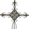 thumbnail image 5 of 22" Gray Metal Scroll Design Gray Hanging Cross Wall Decor, 5 of 5