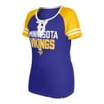 thumbnail image 2 of Women's New Era  Purple Minnesota Vikings Raglan Lace-Up T-Shirt, 2 of 3