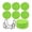 D- Green, variant on Cotton Woven Trivet Coaster, Non-slip Heat Resistant, 6 Pcs Beige Round Coasters with 1 Storage Rack, for Kitchen Dinning Table Countertop Hot Pot Pans