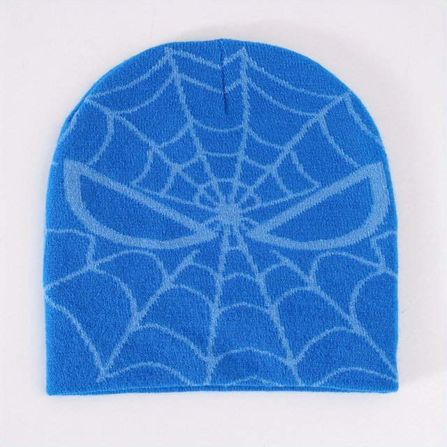 Candy Color Y2K Beanie Spider Web Jacquard De Punto Pareja Skull Cap Hip Hop Unisex Knit Hat Gorro Ligero Para Mujeres Y Hombres